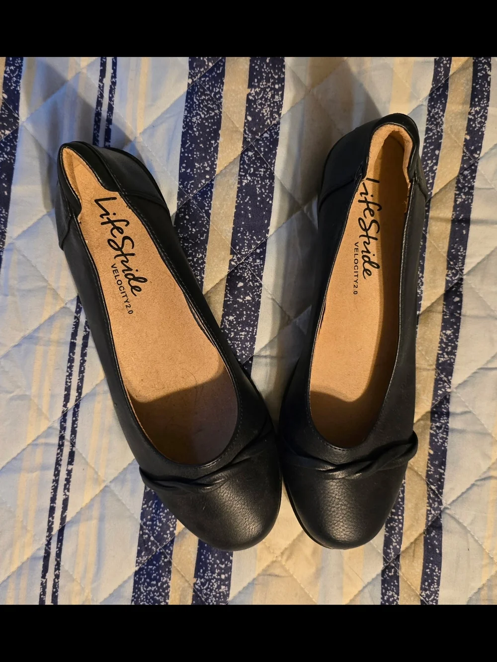 Lifestride Women's Navy Ballet Flats - Comfortable Everyday Slip-Ons Sz 7.5 W